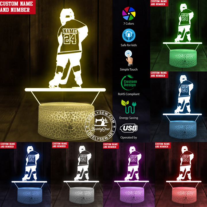 Gifts for Hockey players- Hockey Boy 3D Led Light TRLL21110401