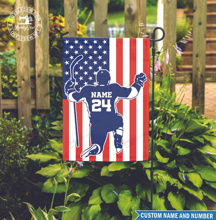 Gift For Hockey Lovers-Hockey Player Personalized Flag TRF21112501
