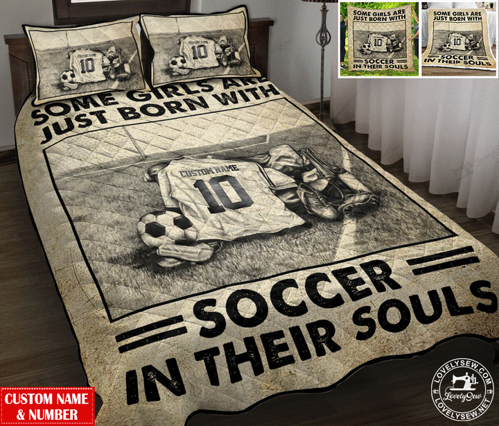 Gift For Soccer Lovers-Soccer Personalized Quilt Bed Set & Quilt Blanket TRE21112602-TRQ21112602