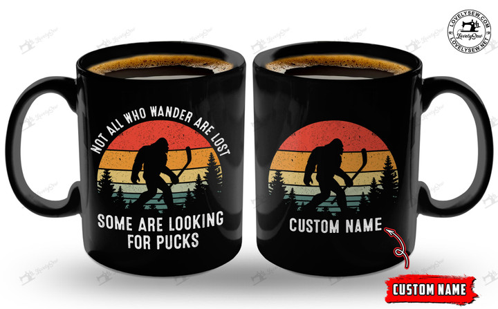 Some Are Looking For Pucks Personalized Black Mug TRM21121101