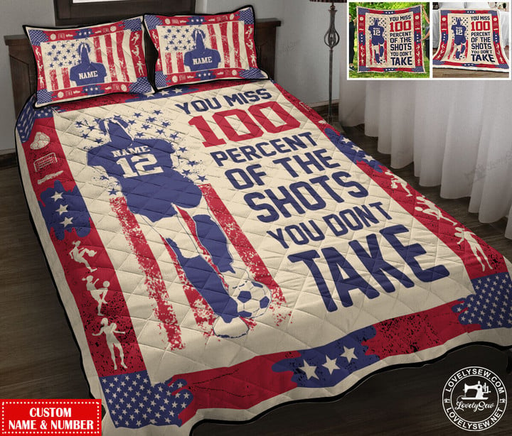Gift For Soccer Lovers-Women Soccer Player Personalized Quilt Bed Set & Quilt Blanket TRE21121501-TRQ21121501