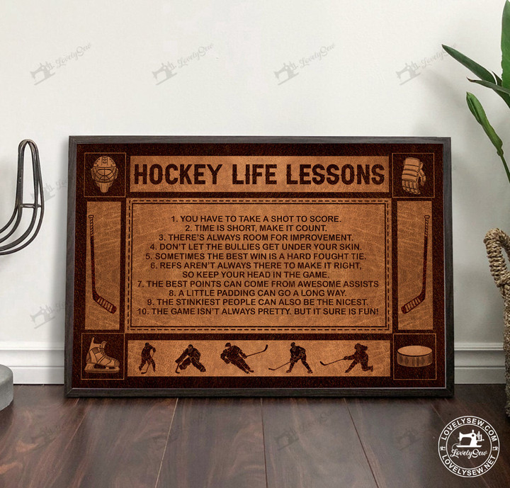 Gift For Hockey Lovers-Hockey Life Lessons Poster & Matte Canvas TRK21122201-TRD21122201