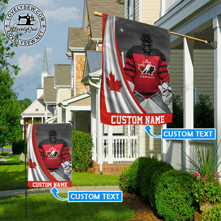 Canada Flag Hockey Goalie Personalized Flag BIF20123101