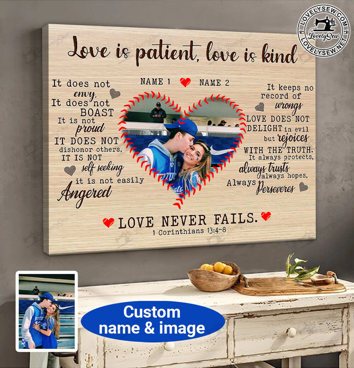 Baseball Couple Valentine's Day Valentine's Gift Personalized Poster & Canvas BID22010701-BIK22010701