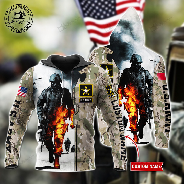 Army Personalized 3D Hoodie TRT22011101
