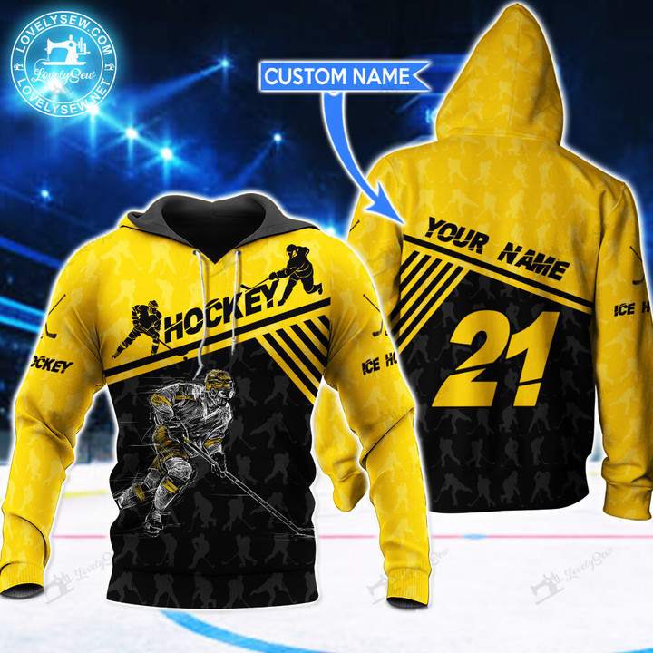 Hockey Yellow Personalized 3D Clothes BIT22011204
