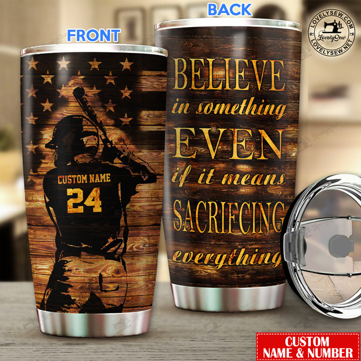 Baseball Player Personalized Stainless Steel Tumbler TRU22020905