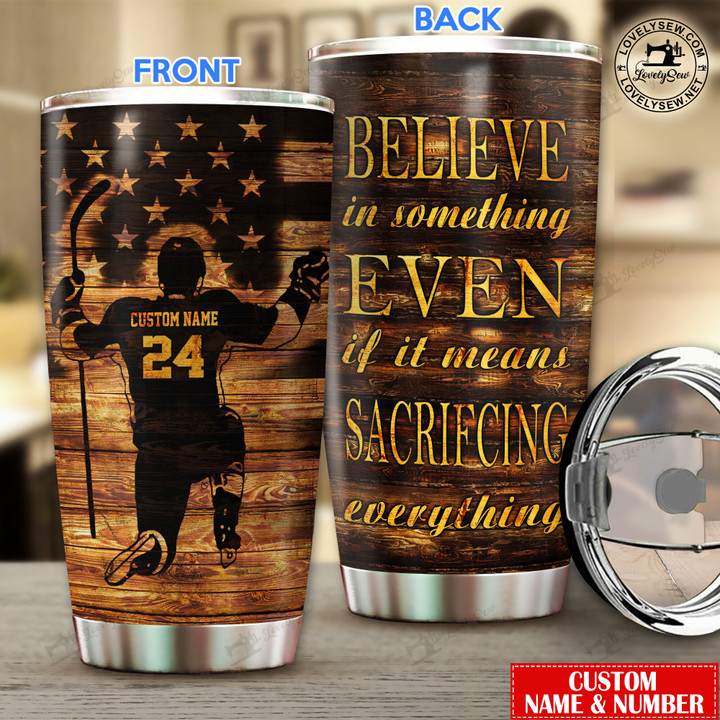 Hockey Player Personalized Stainless Steel Tumbler TRU22020906