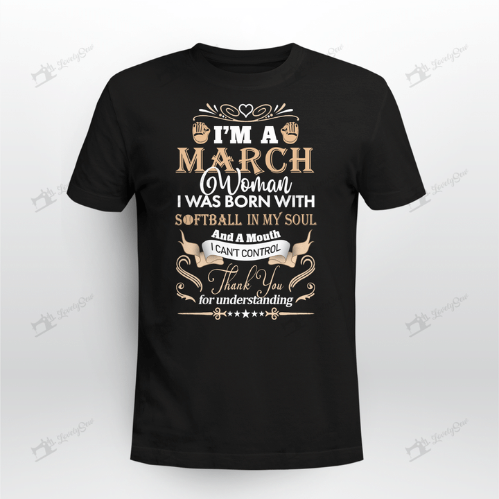 Softball-I'm A March Woman TRT22021602