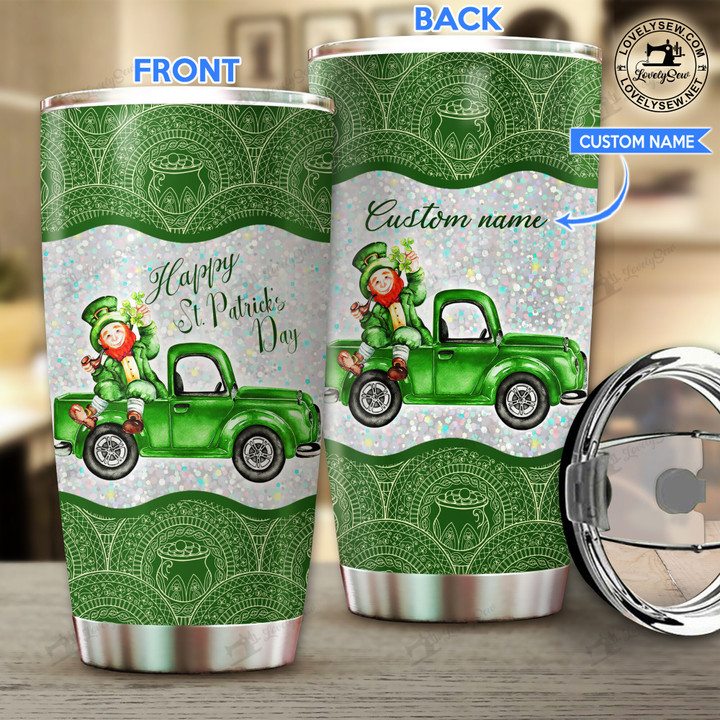Happy St. Patrick's Day Personalized Stainless Steel Tumbler TRU22021903