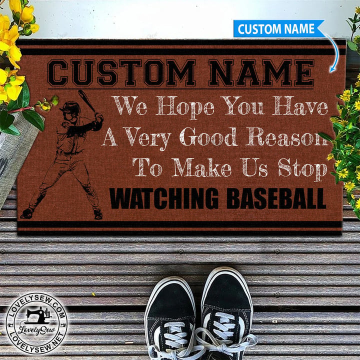 Baseball Personalized Doormat TRJ22030201