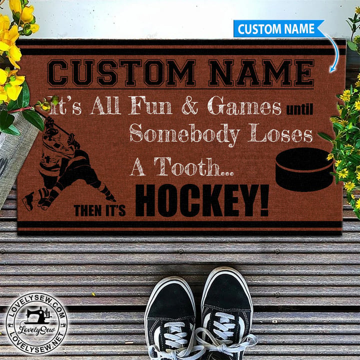 Hockey Personalized Doormat TRJ22030202