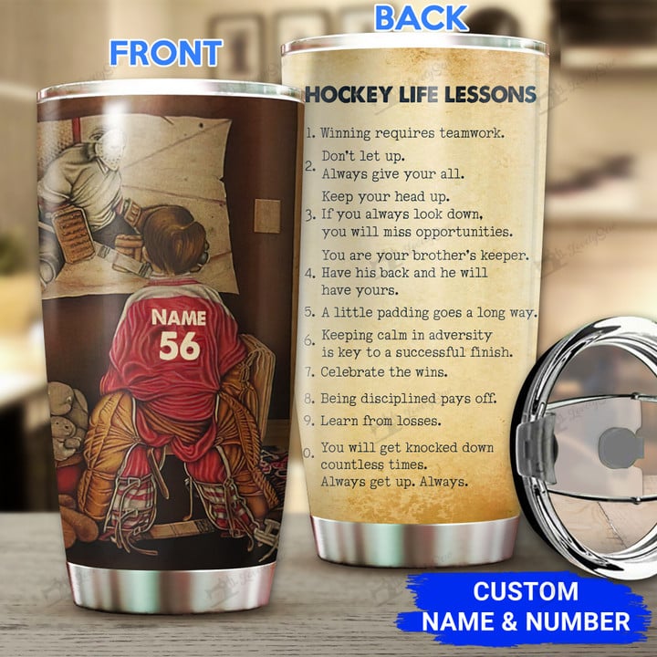 Hockey Life Lessons Personalized Stainless Steel Tumbler TRU22030301