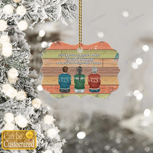 Best friends - Personalized Aluminum Ornament - Christmas Gift Siblings Ornament For Siblings - Family Hugging