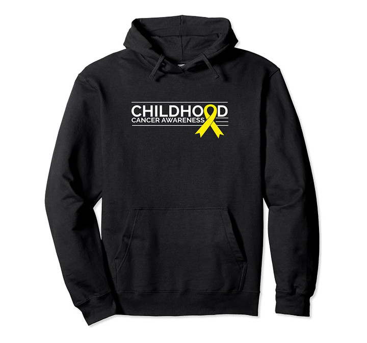 Childhood Cancer Awareness Shirt with Ribbon Pullover Hoodie, T-Shirt, Sweatshirt