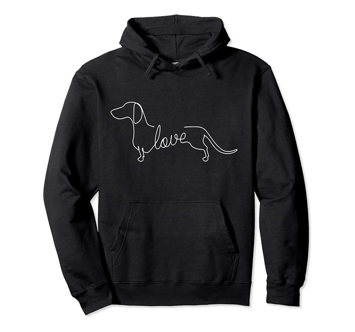 Dachshund Chiweenie Wiener Dog Love Art Sketch Puppy Gift Pullover Hoodie, T-Shirt, Sweatshirt