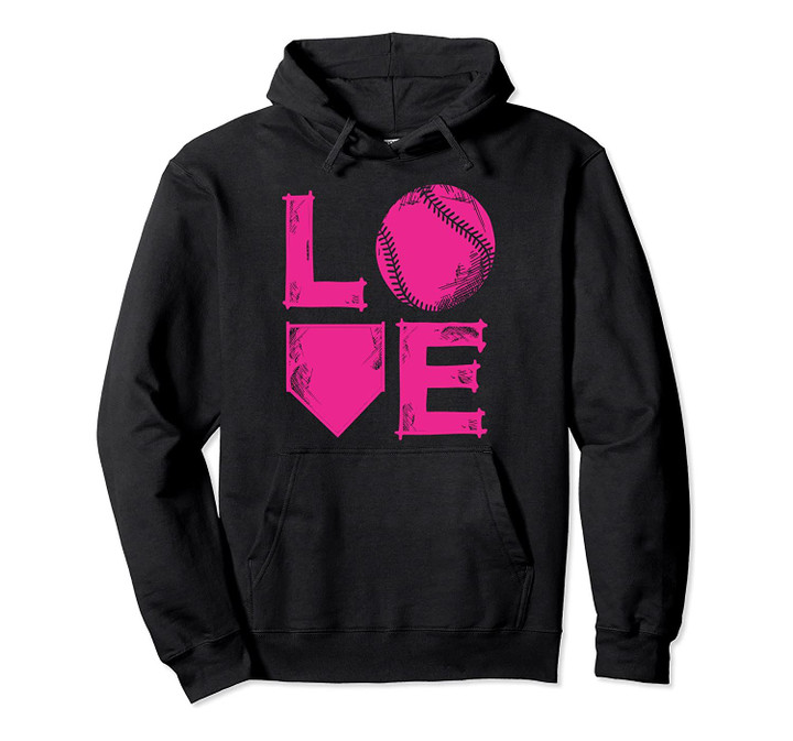 I Love Softball Hoodie - Gift Idea For Teen Girls and Women, T-Shirt, Sweatshirt