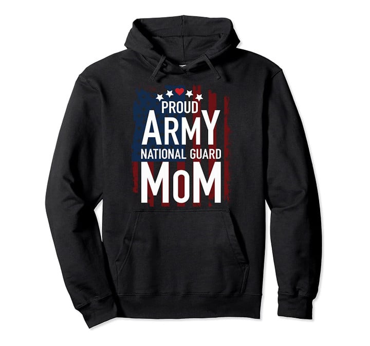 Proud Army National Guard Mom USA Heart Patriotic Hoodie, T-Shirt, Sweatshirt