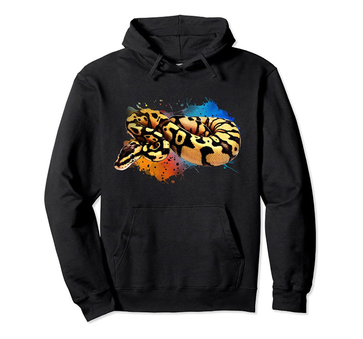 Ball Python Watercolor Reptile Keeper Paint Splash Hoodie Pullover Hoodie, T-Shirt, Sweatshirt