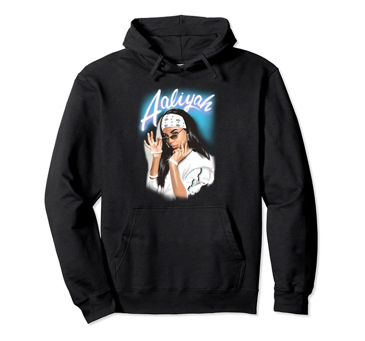 Aaliyah Airbrush Bandana Photo Pullover Hoodie, T-Shirt, Sweatshirt