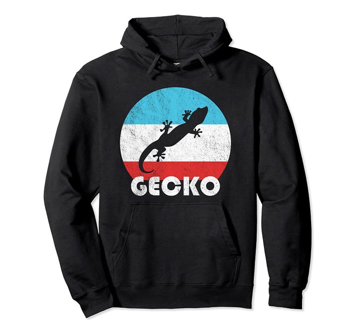 Gecko Vintage Retro Silhouette Gift Pullover Hoodie, T-Shirt, Sweatshirt