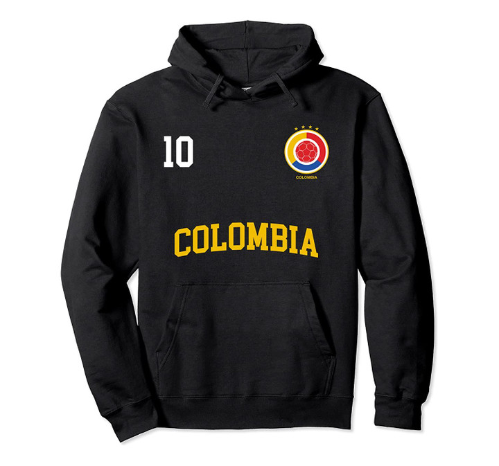 Colombia Soccer Hoodie No. 10 Colombian Flag Camiseta Futbol, T-Shirt, Sweatshirt
