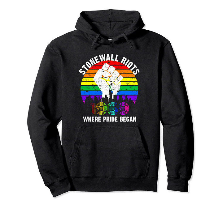 90's Style Stonewall Riots 50th NYC Gay Pride LGBTQ Rights Pullover Hoodie, T-Shirt, Sweatshirt