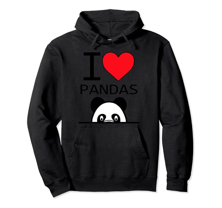 I Love Pandas Hoodie, I Heart Pandas, T-Shirt, Sweatshirt