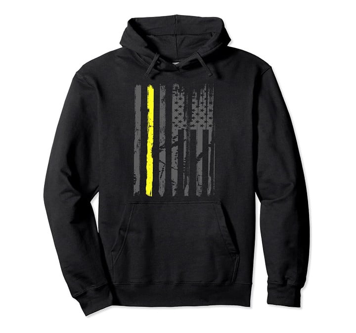 Yellow Line Towing American Flag Tow Truck Driver Pullover Hoodie, T-Shirt, Sweatshirt