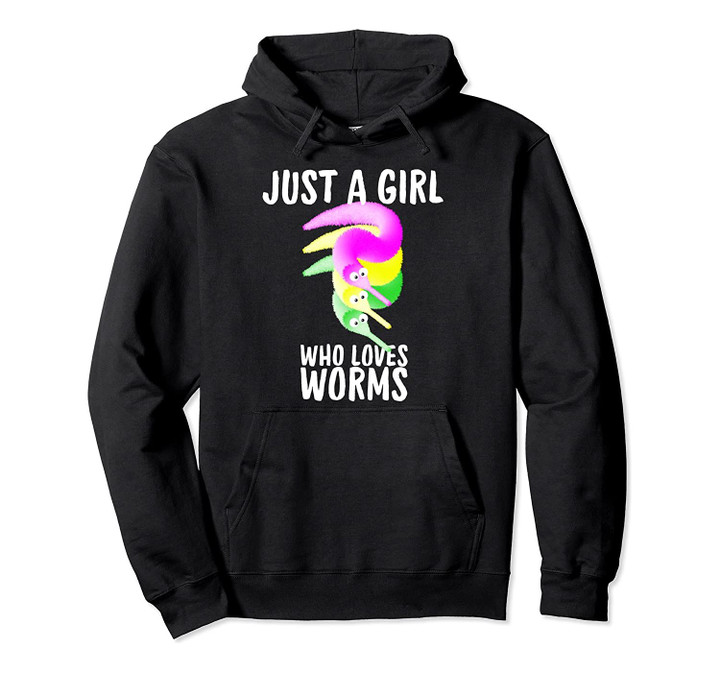Just a Girl Who Loves Worms Hoodie, Fuzzy Worm Toy String Pullover Hoodie, T-Shirt, Sweatshirt