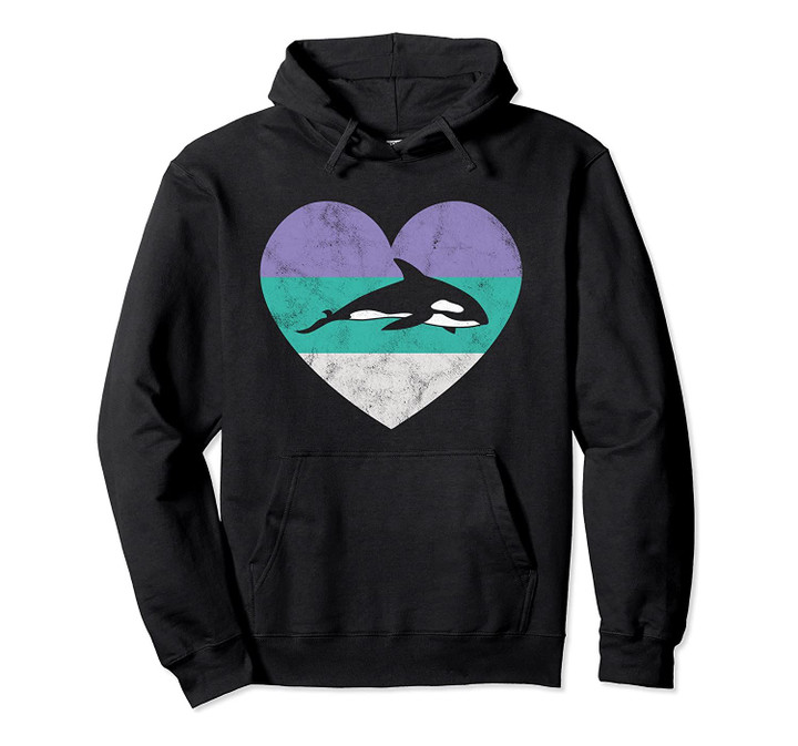 Killer Whale Orca Gift For Women & Girls Retro Cute Pullover Hoodie, T-Shirt, Sweatshirt
