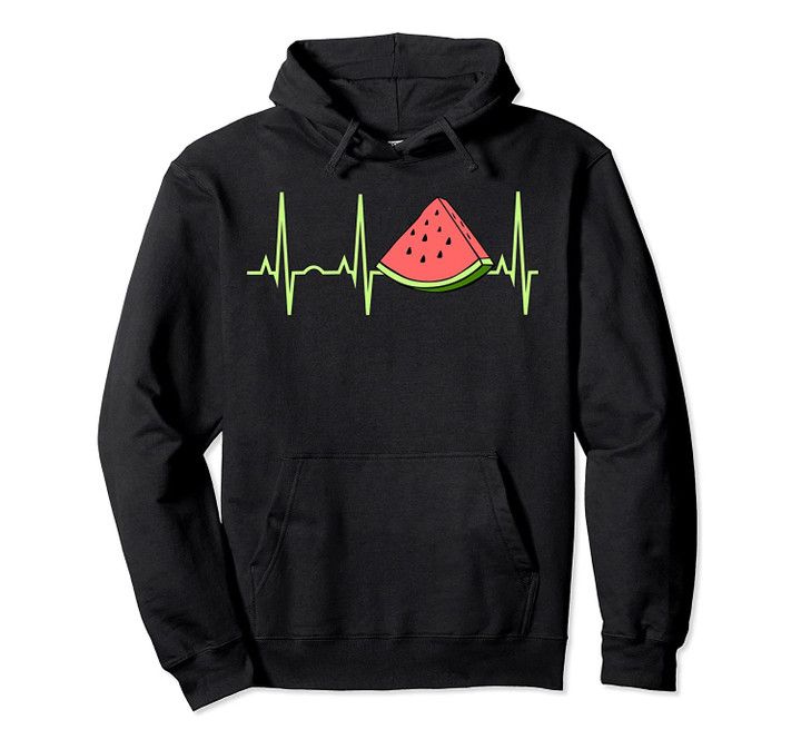 Watermelon Hoodie - Watermelon Heartbeat Hooded Sweatshirt Pullover Hoodie, T-Shirt, Sweatshirt