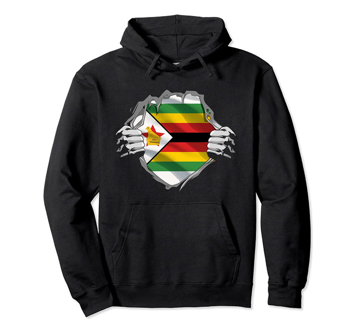 Super Zimbabwean Heritage Shirt Zimbabwe Roots Flag Gift Pullover Hoodie, T-Shirt, Sweatshirt