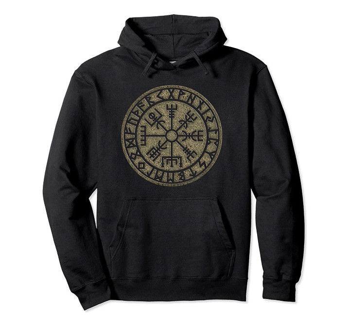Vegvisir Viking Compass Runes Nordic Celtic Protection Pullover Hoodie, T-Shirt, Sweatshirt