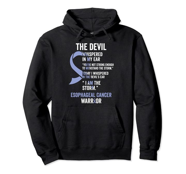 The Devil- Esophageal Cancer Awareness Support Ribbon Pullover Hoodie, T-Shirt, Sweatshirt