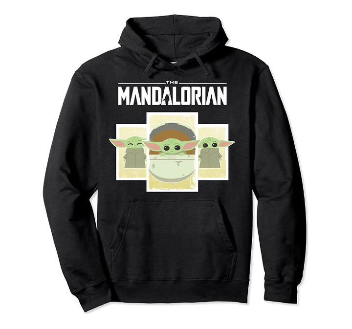 Star Wars The Mandalorian The Child Cartoon Panels Pullover Hoodie, T-Shirt, Sweatshirt