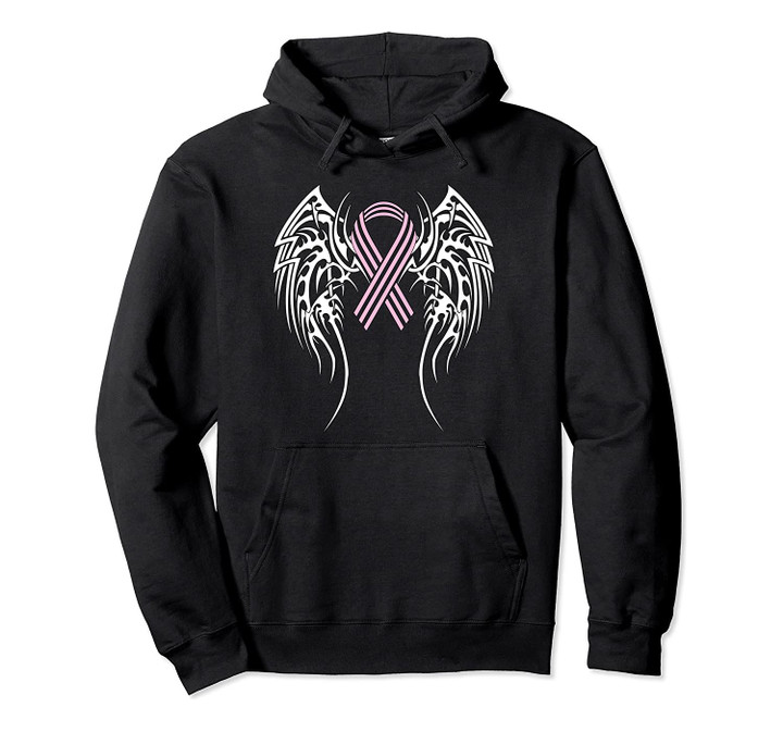 Breast Cancer Ribbon Hoodie Tribal Wings Hope Sweatshirt, T-Shirt, Sweatshirt
