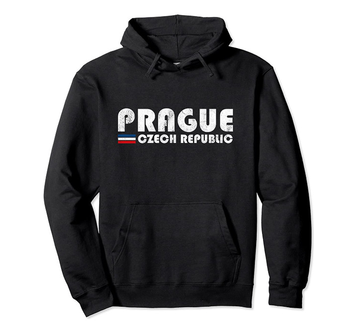Prague Czech Republic Retro Vintage Travel Vacation Gift Pullover Hoodie, T-Shirt, Sweatshirt