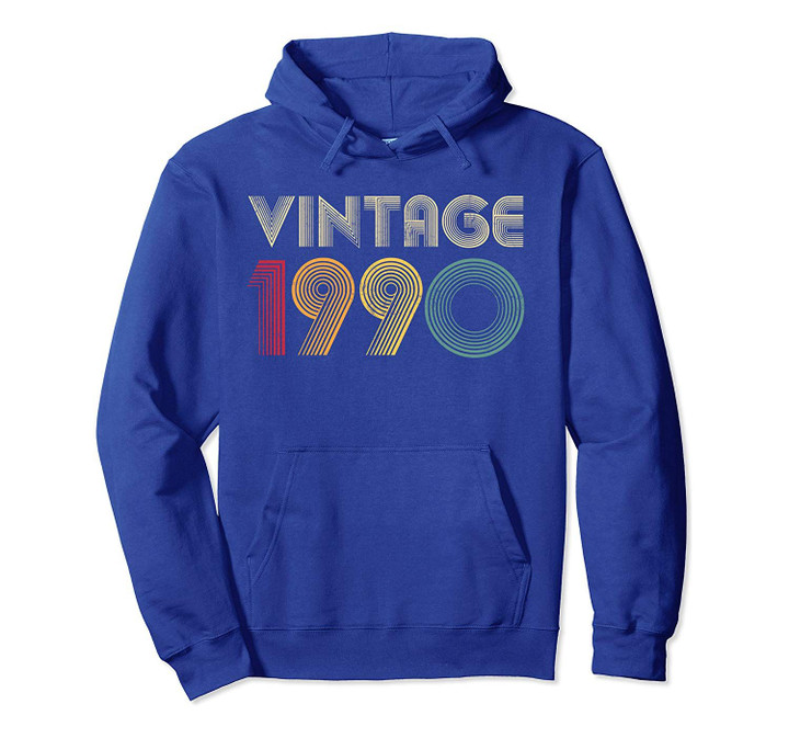 1990 30th Birthday Gift Vintage Mens Womens 30 Years Old Pullover Hoodie