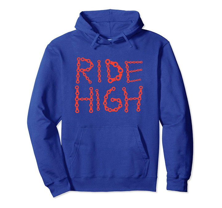 Ride High Bycicle Chain Bike Lovers Pullover Hoodie
