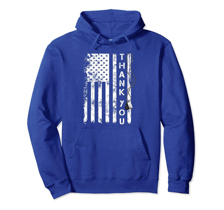 American Flag Cute Design Thank You Veterans Day Pullover Hoodie