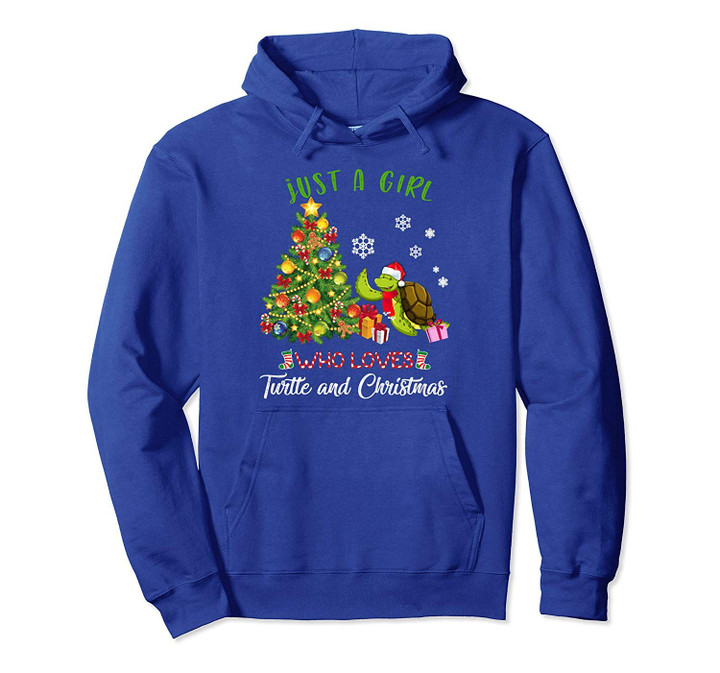 Just A Girl Who Loves Turtle And Christmas X-mas Gift Pullover Hoodie