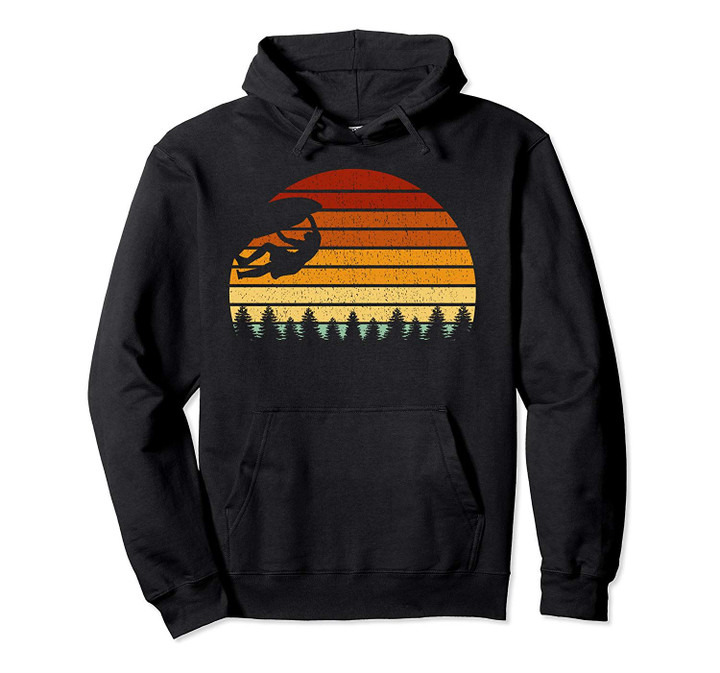 Vintage Sunset Climbing Gift For Climbers and Boulderers Pullover Hoodie
