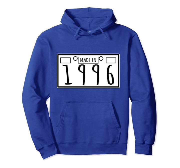 Birthday Gift - Made In 1996 - Plate Number Design Pullover Hoodie