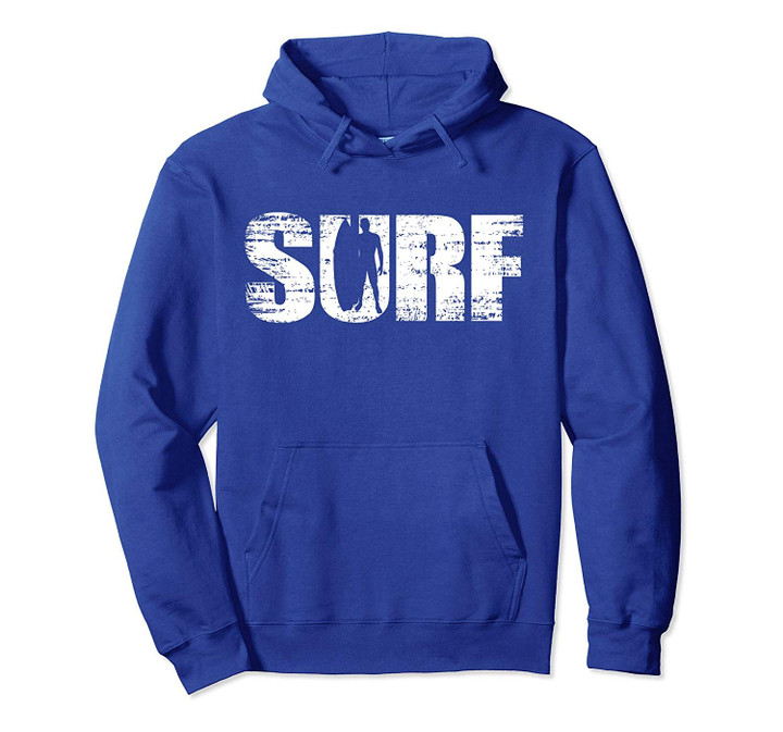 Distressed look surfing gift for surfers Pullover Hoodie