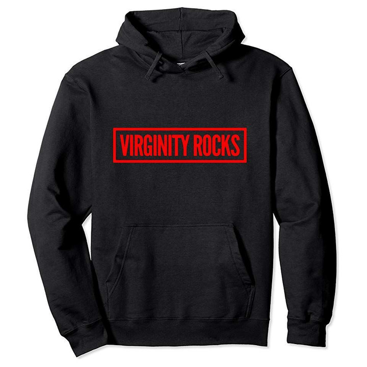 Virginity Rocks Black Blue and Grey gift Pullover Hoodie