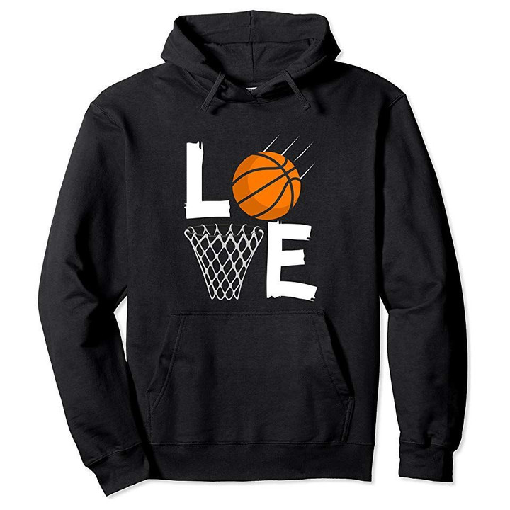 Women Girls Love Basketball Hoodie | BBall Hoodie for Girls