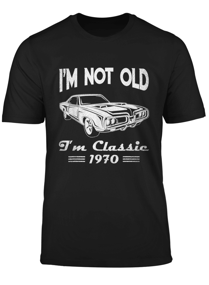 50th Birthday T Shirts For Men - Classic Car 1970 T Shirt Sweatshirt