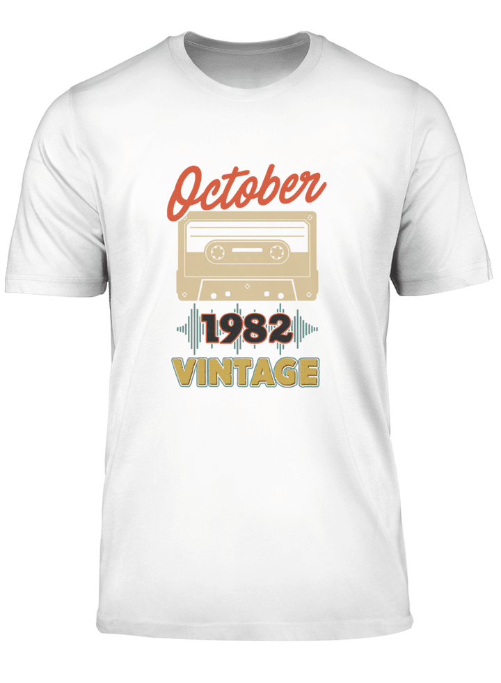 37th Birthday Vintage October 1982 Classic Mixtape Pullover Hoodie T Shirt Sweatshirt