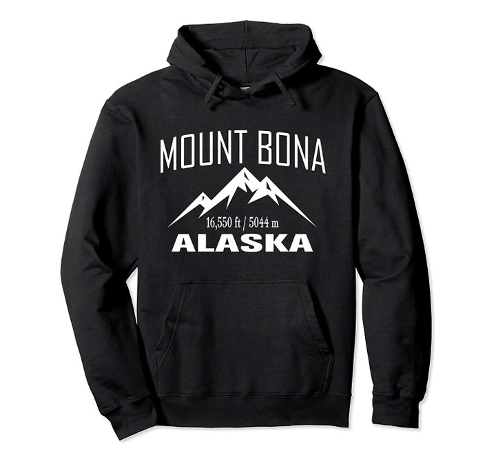 MOUNT BONA ALASKA Climbing Summit Club Outdoor Gift Pullover Hoodie